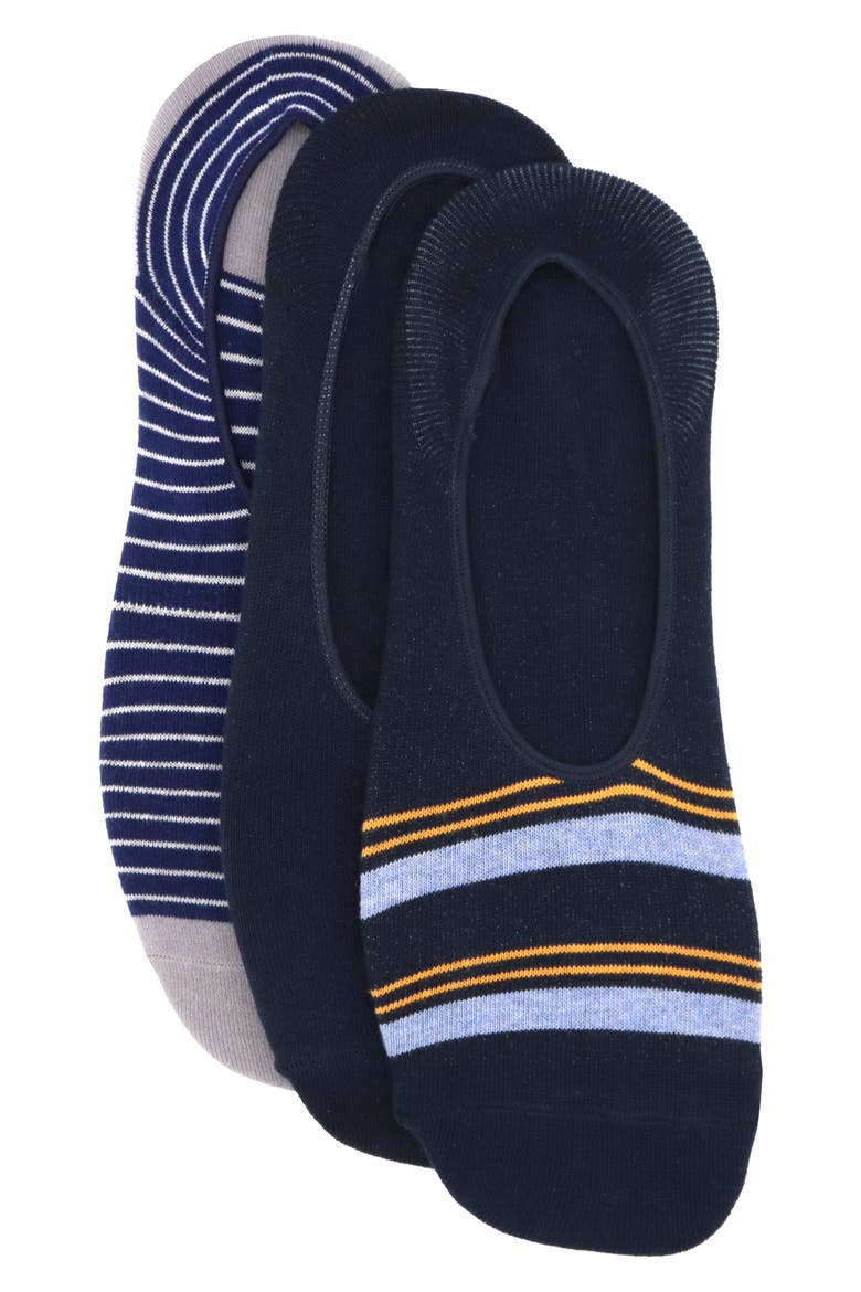 3-Pack Assorted Ankle Socks, Main, color, NAVY MULTI