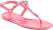 Stuart Weitzman Crystal Embellished Jelly Sandal