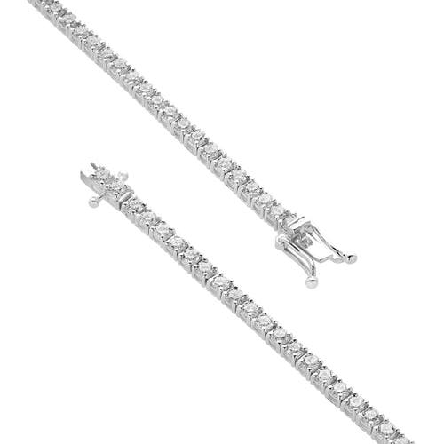 Luvmyjewelry Lmj Lovegrown 10k White Gold Lab Grown Diamond Tennis Bracelets In 10k White Gold