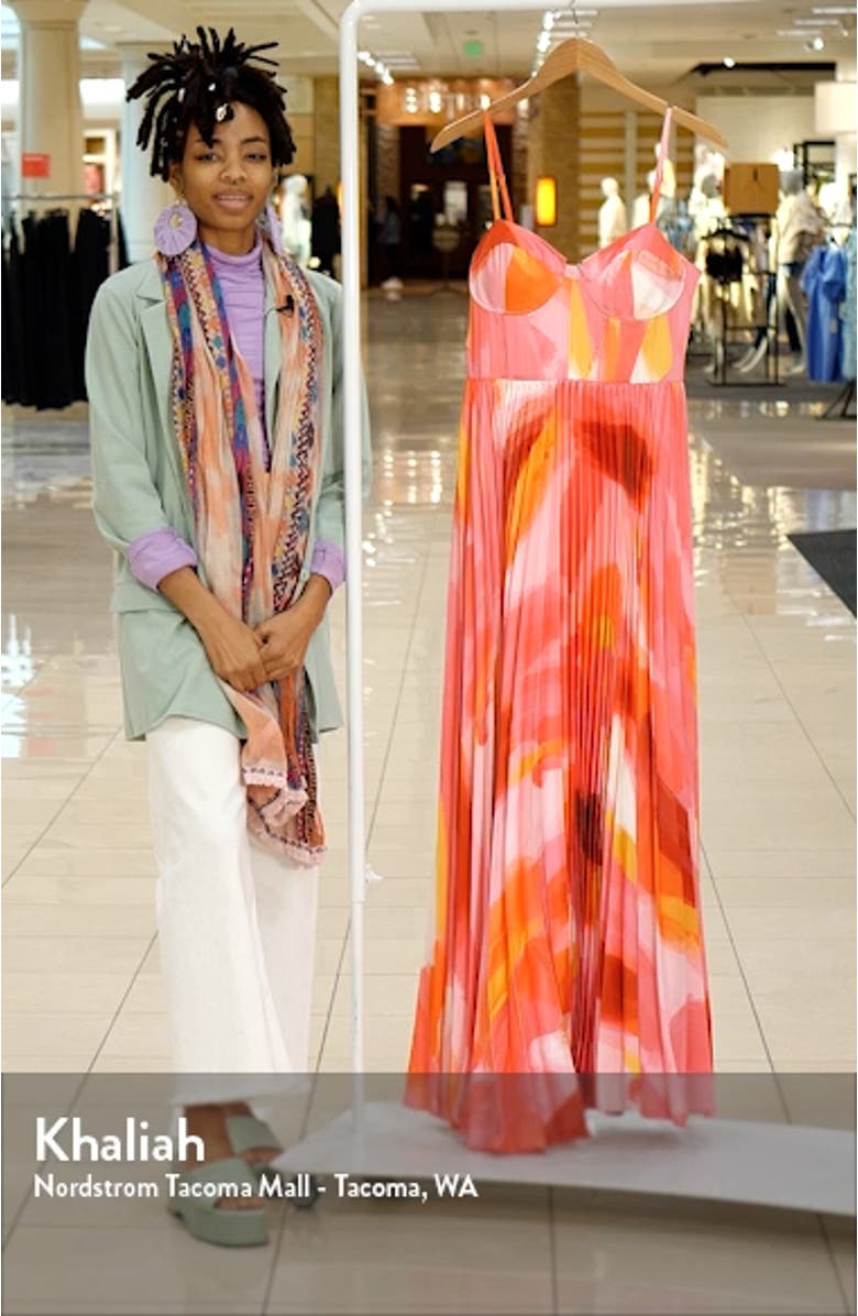 Mali Bustier Pleated Satin Gown, sales video thumbnail