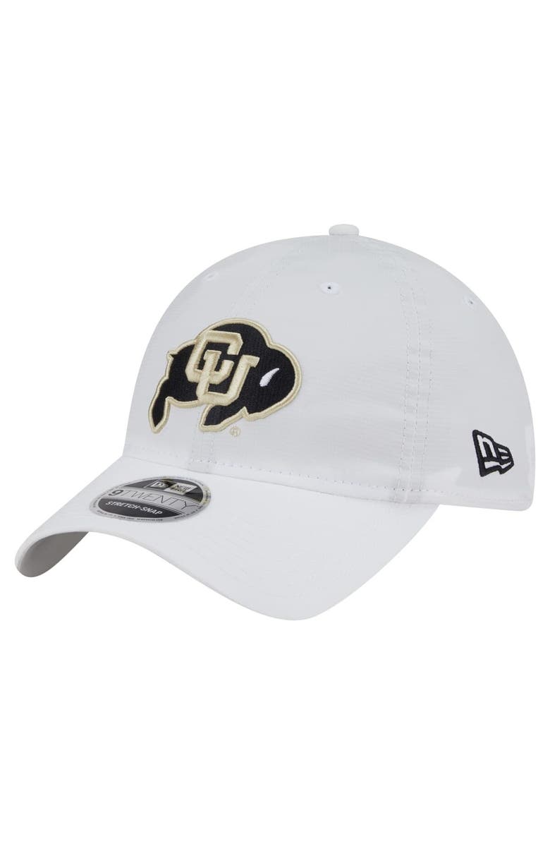 New Era Men's New Era White Colorado Buffaloes Active Ripstop 9TWENTY Adjustable Hat, Main, color,