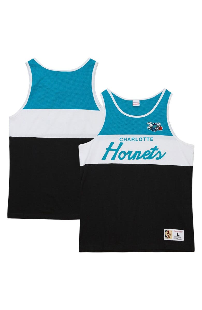 Mitchell & Ness Men's Mitchell & Ness Black Charlotte Hornets Special Script Tank Top, Main, color, 
