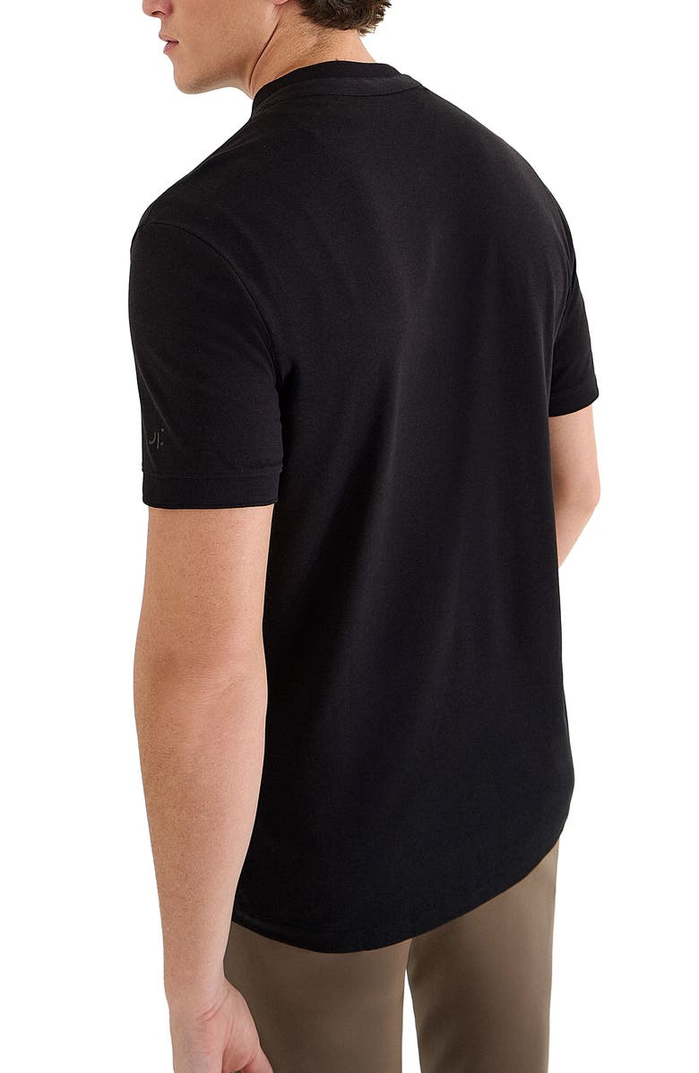 URBAN PERFORMANCE Pima Cotton Tech Piquet High Neck Polo, Alternate, color, Black