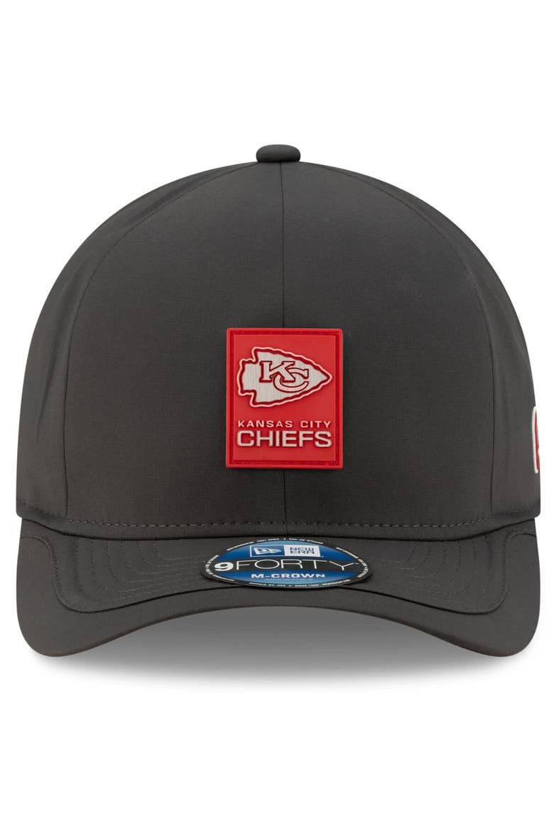 Men's New Era Charcoal Kansas City Chiefs 2025 Sideline Cold Weather 9FORTY M-Crown Adjustable Hat, Alternate, color, Charcoal