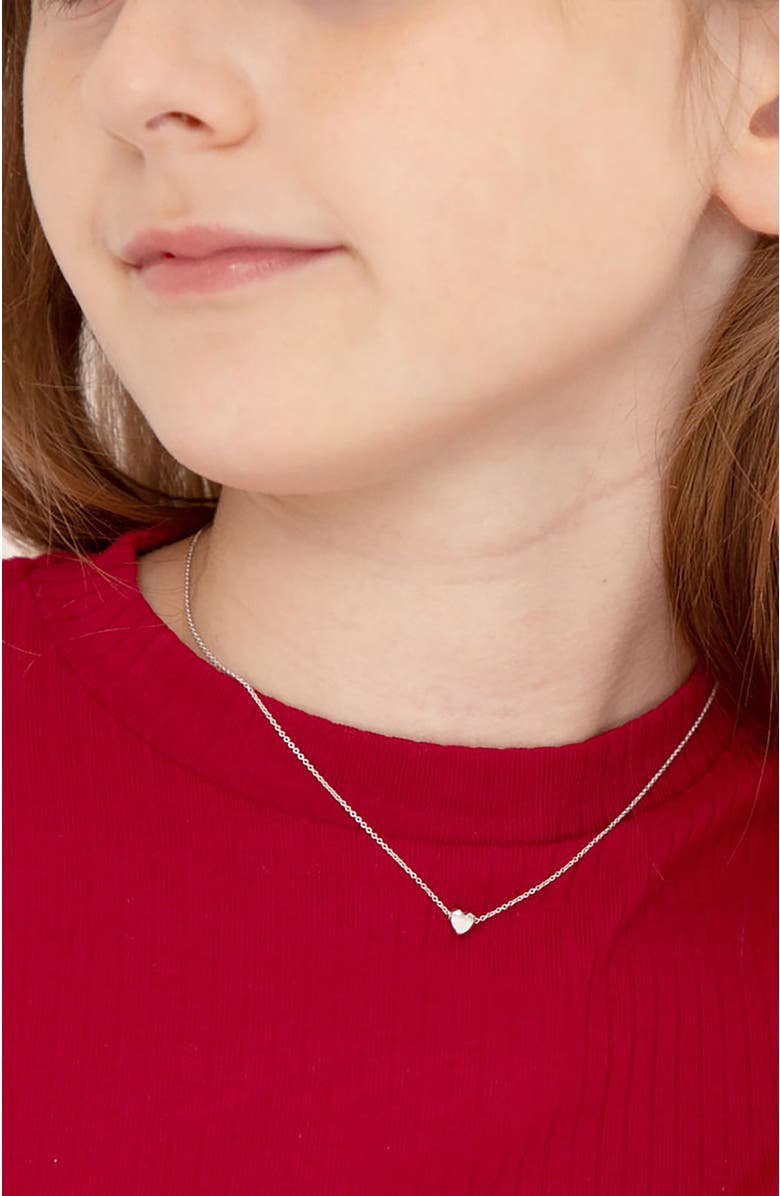 In Season Jewelry Dainty Puffed Heart Necklace, Alternate, color, 