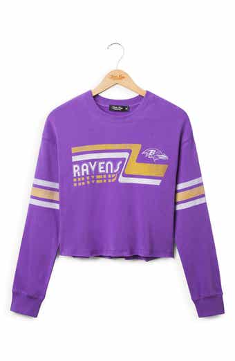 Ravens Retro Cropped Graphic Sweatshirt