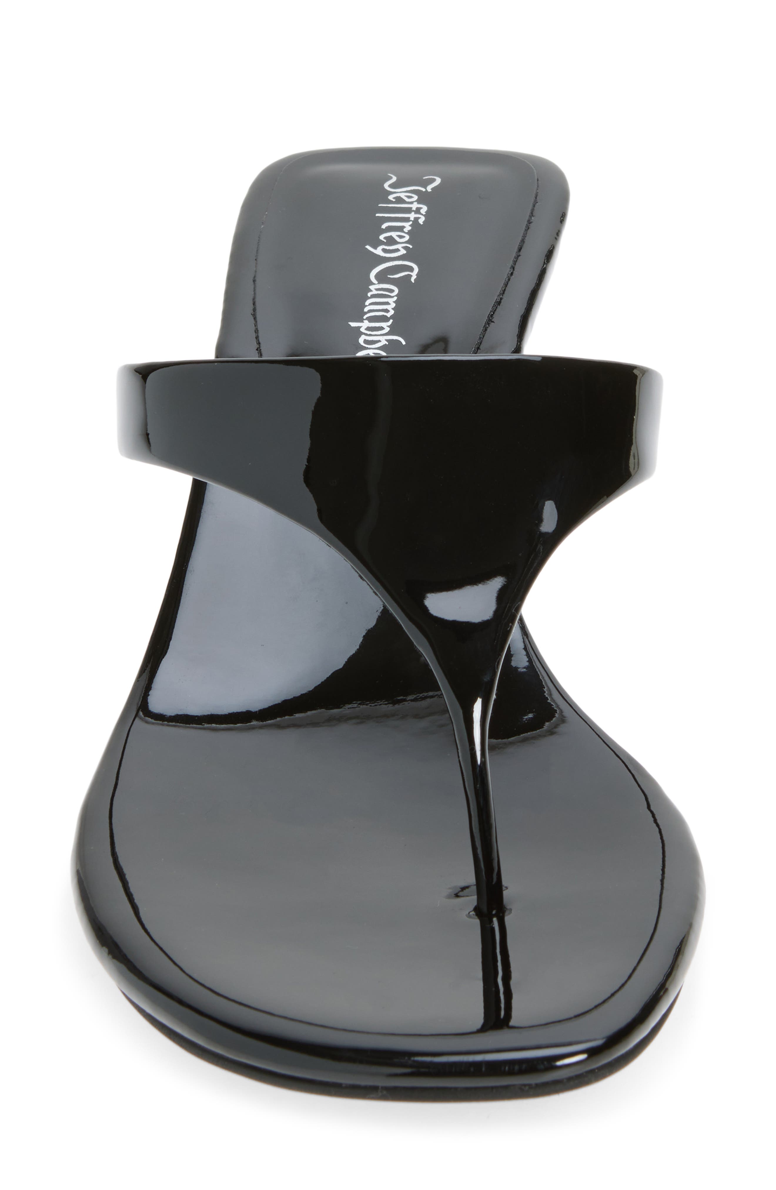 Jeffrey Campbell Medellin Wedge Flip Flop, Alternate, color, Black Patent