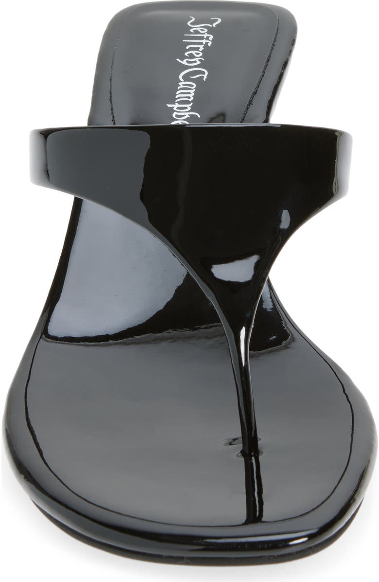 Jeffrey Campbell Medellin Wedge Flip Flop, Alternate, color, Black Patent
