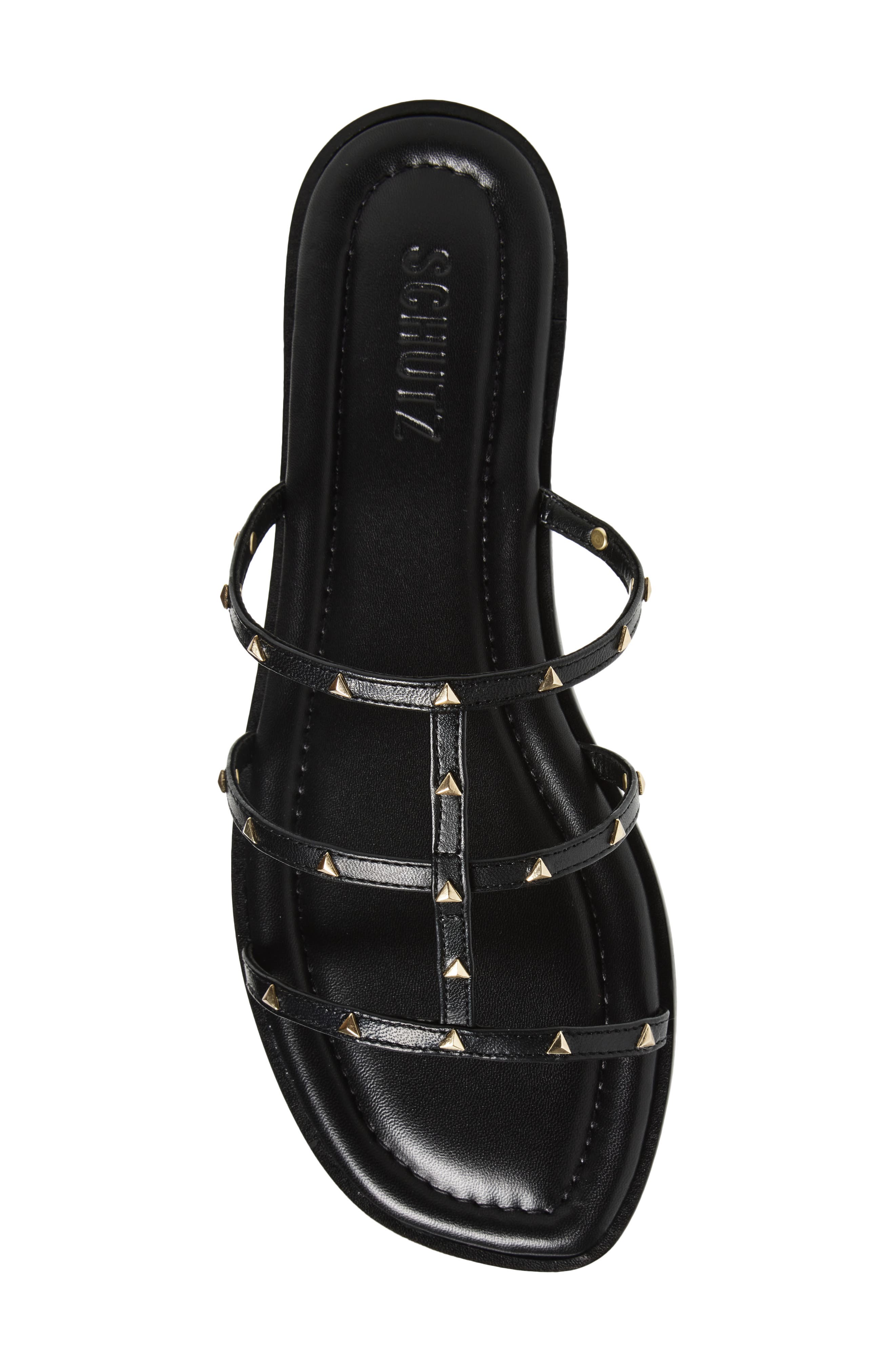Schutz Lydia Caged Sandal, Alternate, color, Black