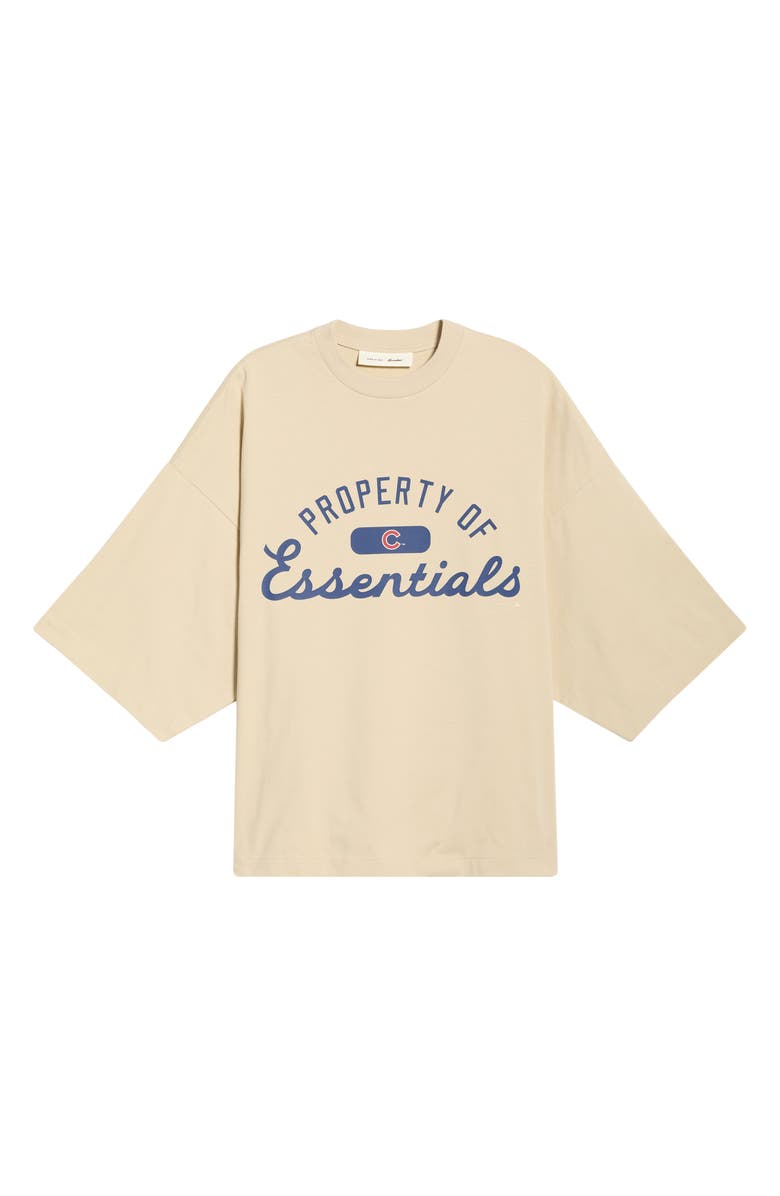 Fear of God Essentials x MLB Cubs Cotton Graphic T-Shirt, Main, color, Sandstone
