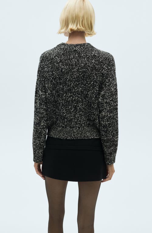 Mango Women's Mottled Round-neck Sweater In Grey