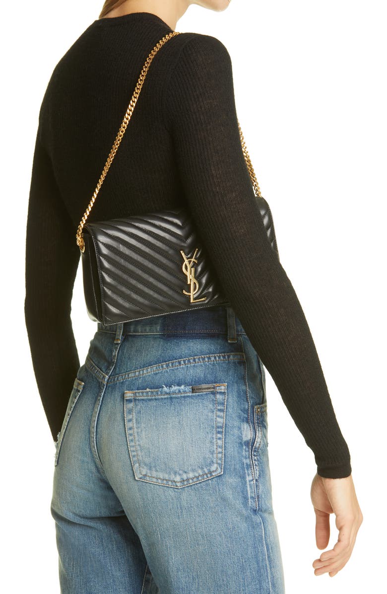 Saint Laurent Kate Matelassé Leather Crossbody Bag, Alternate, color,