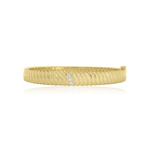 CZ Accent Wave Bangle