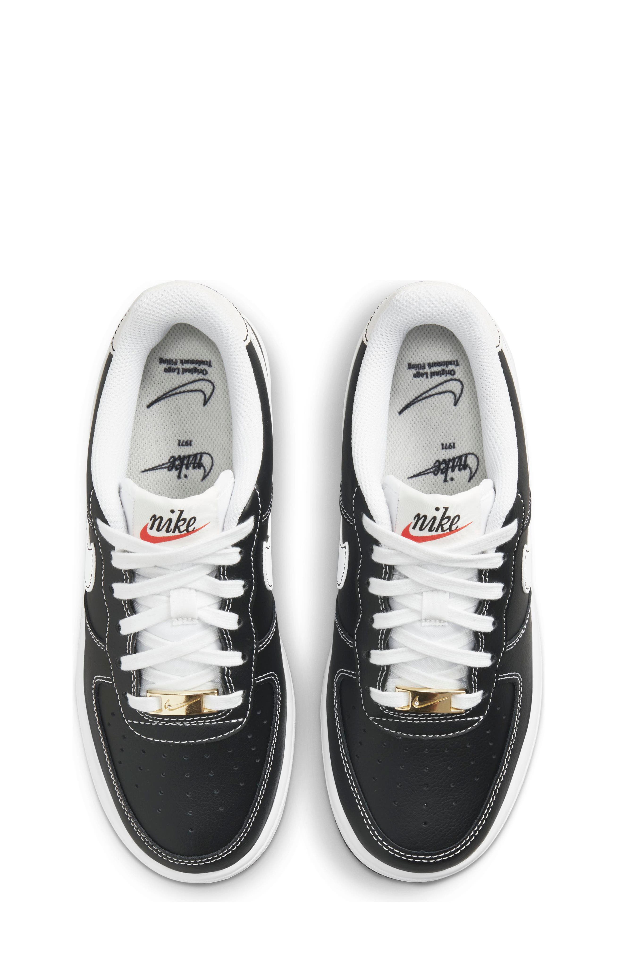 Air Force 1 Sneaker, Alternate, color, BLACK/ WHITE/ BLACK/ SAIL