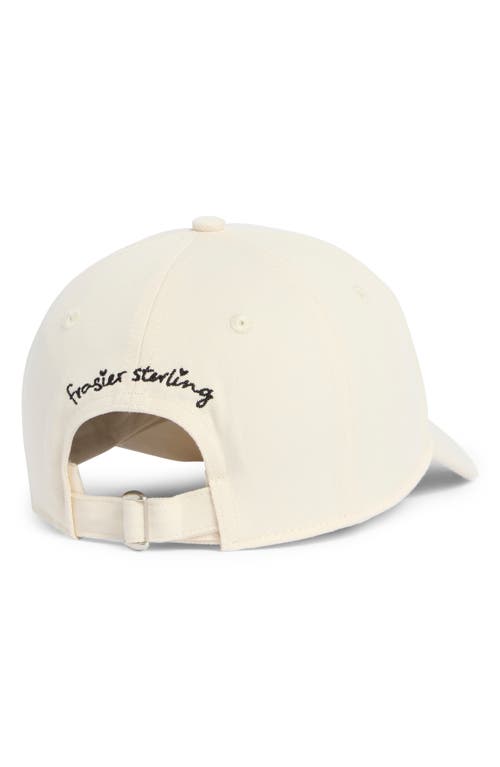 Frasier Sterling Ny Taxi Embroidered Baseball Cap In White