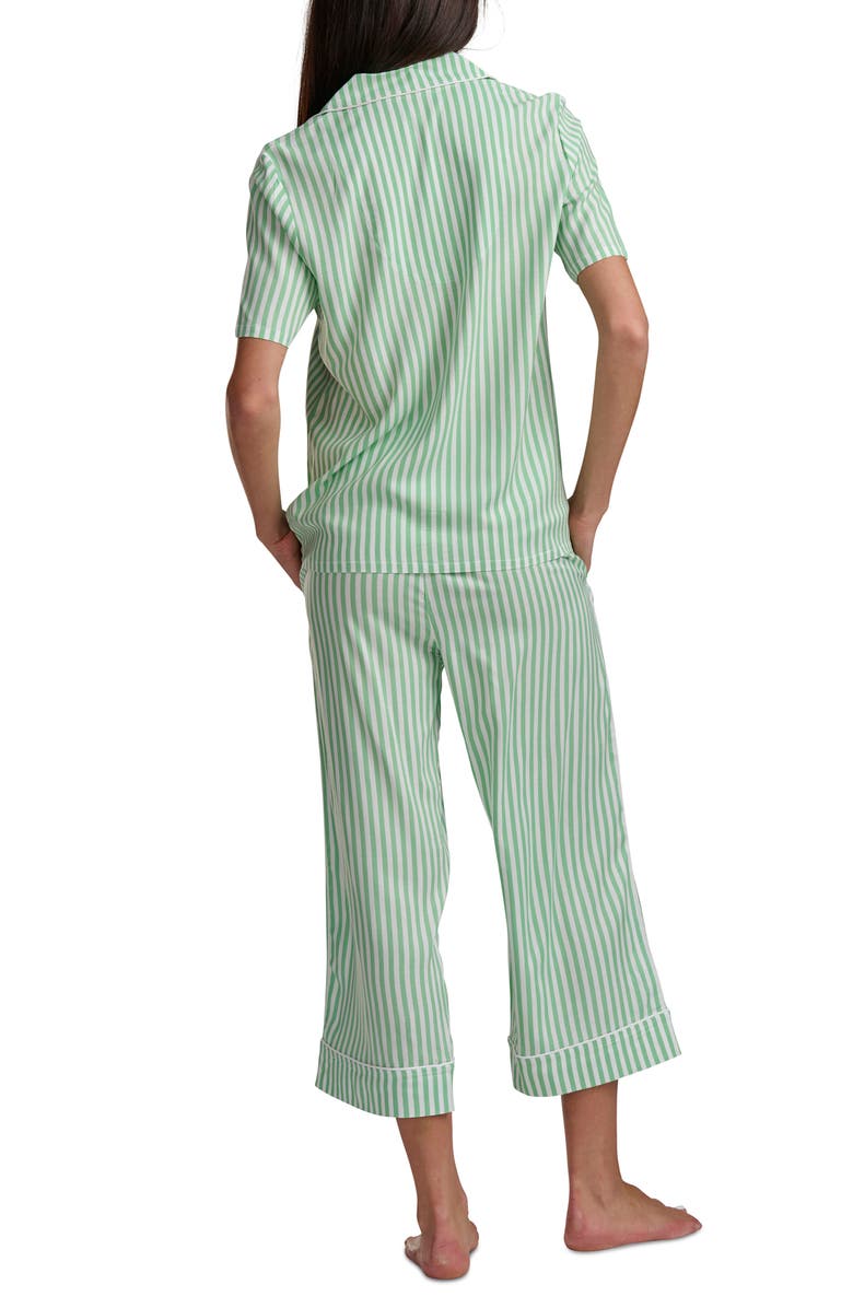 Splendid Notch Collar Pajamas, Alternate, color, Foggreenstripe
