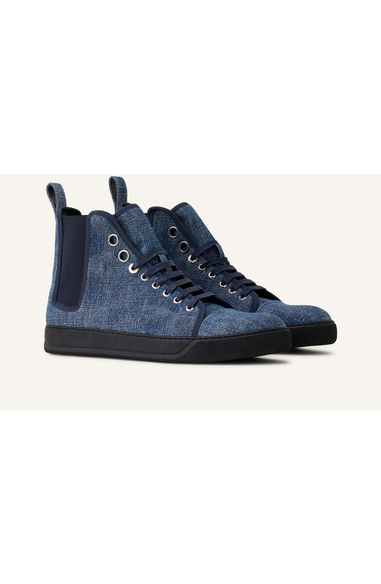 Lanvin Dbb1 High Top Denim Sneakers, Alternate, color, Blue Denim