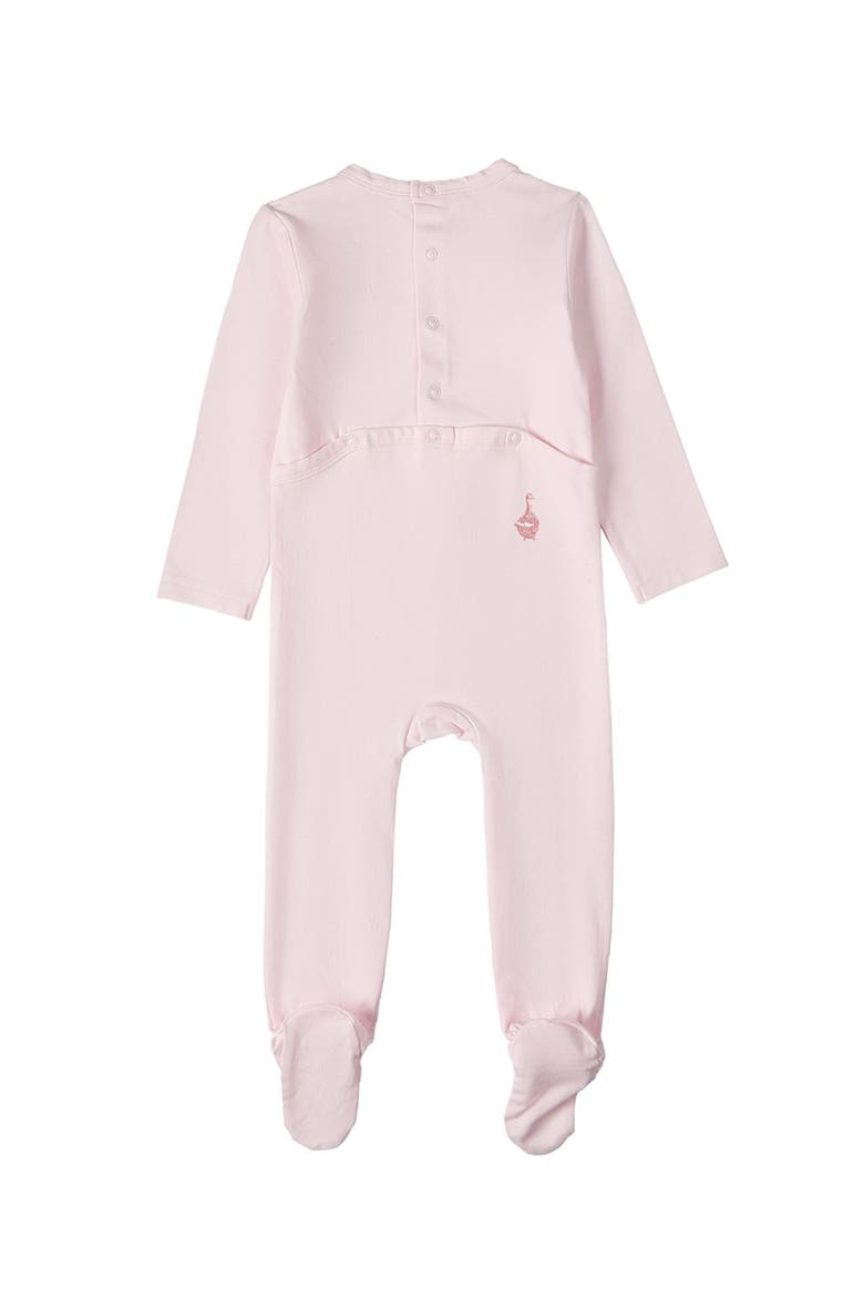 Girl And Her Waddling Ducks Cotton Rich Footie, Alternate, color, Baby Pink