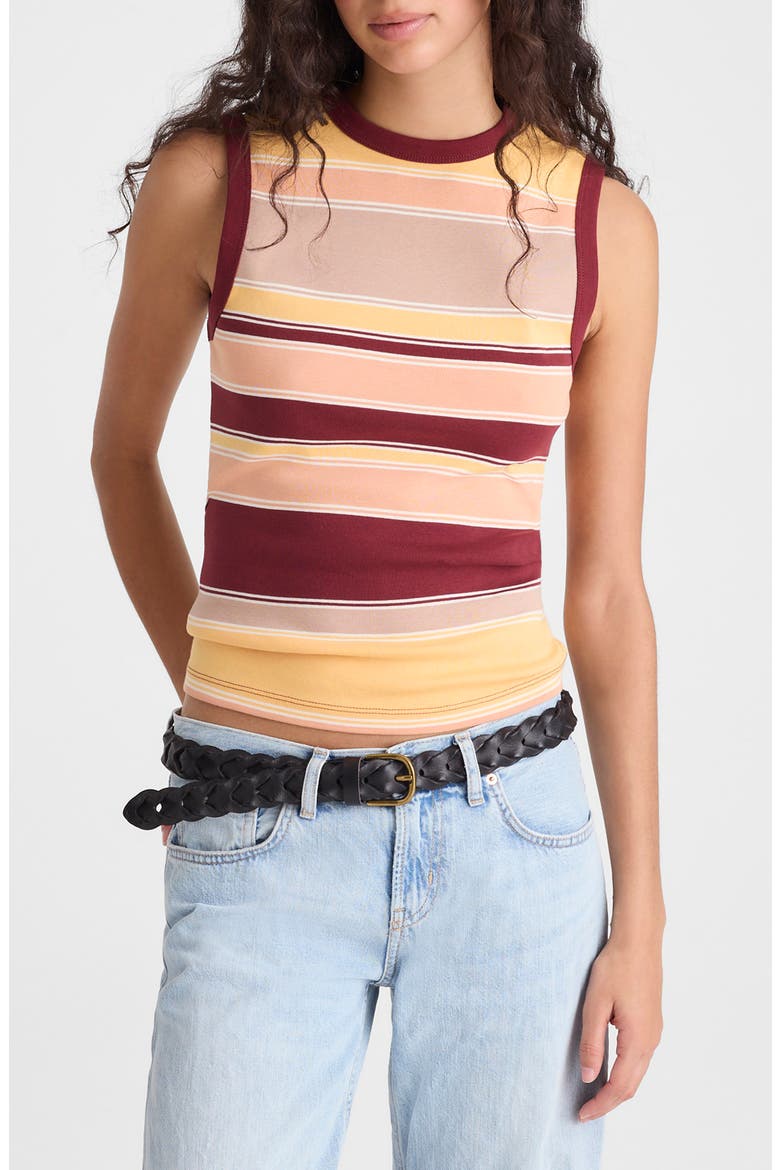 The '90s Compact Cotton Shell Tank, Main, color, MANGO