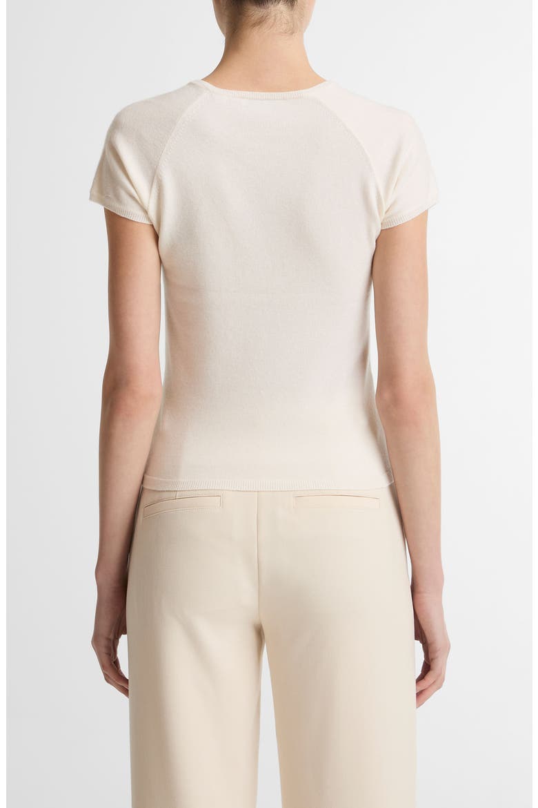 Short Sleeve Wool Blend Sweater, Alternate, color, OFF WHITE