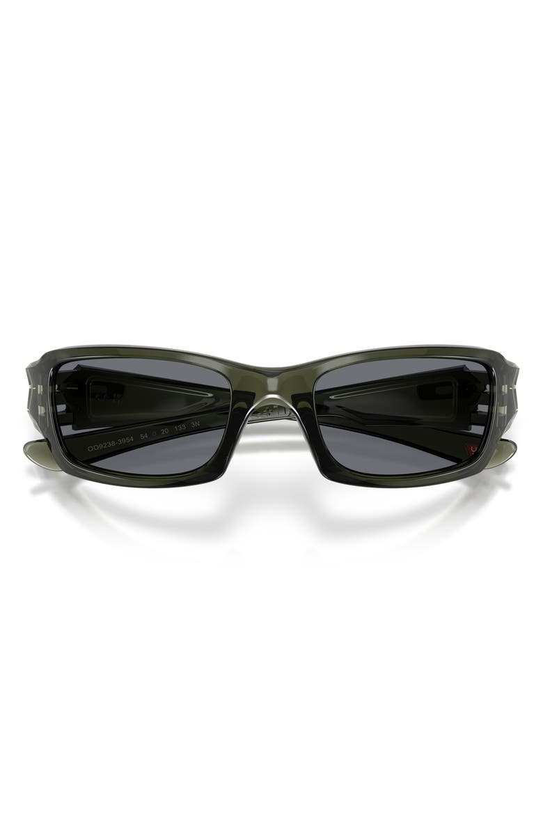 Oakley Fives Squared 54mm Rectangle Sunglasses, Alternate, color, Olive Ink / Grey