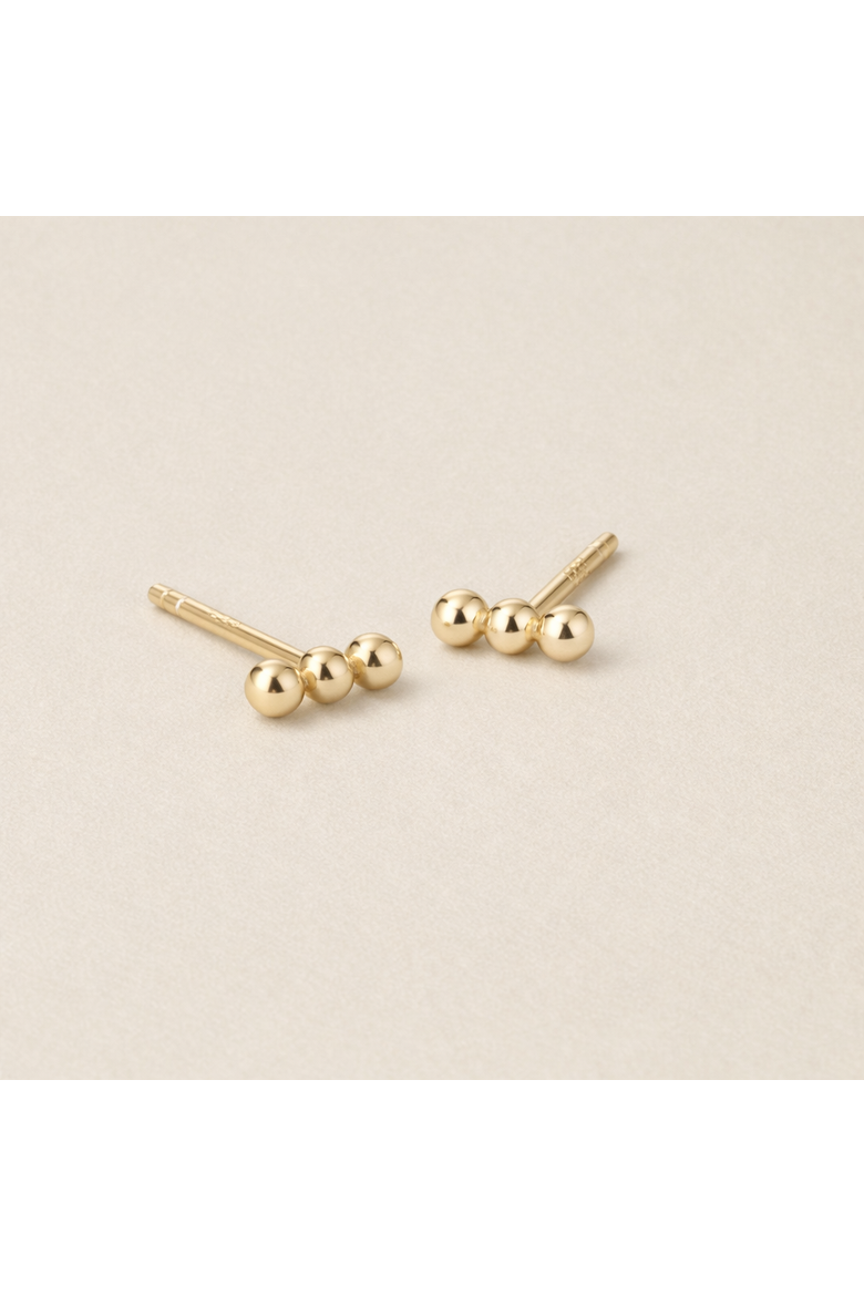 Lily Dot Bar Studs Fill, Alternate, color, Gold