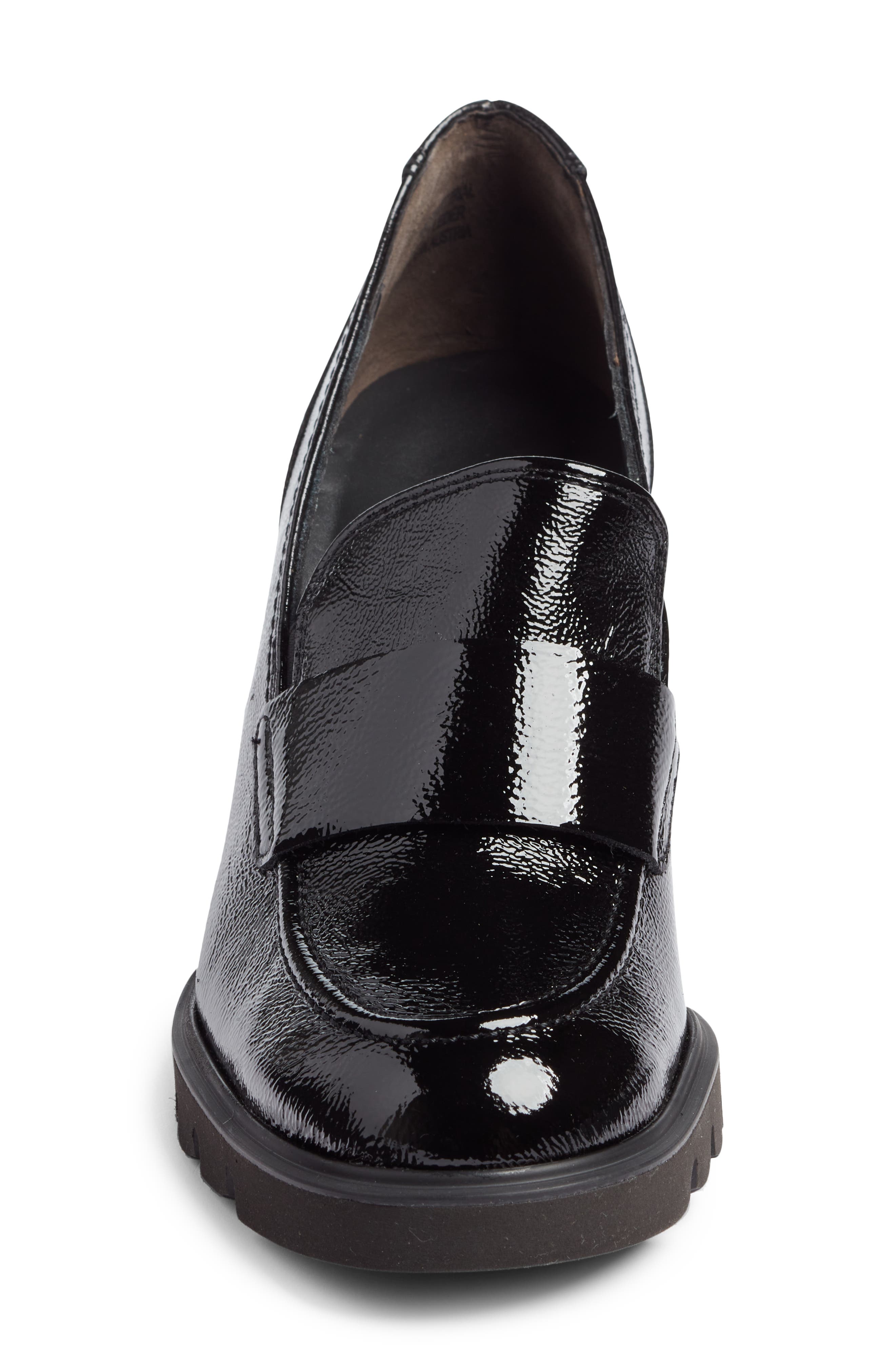 Nina Loafer Pump, Alternate, color, BLACK CRINKLED PATENT