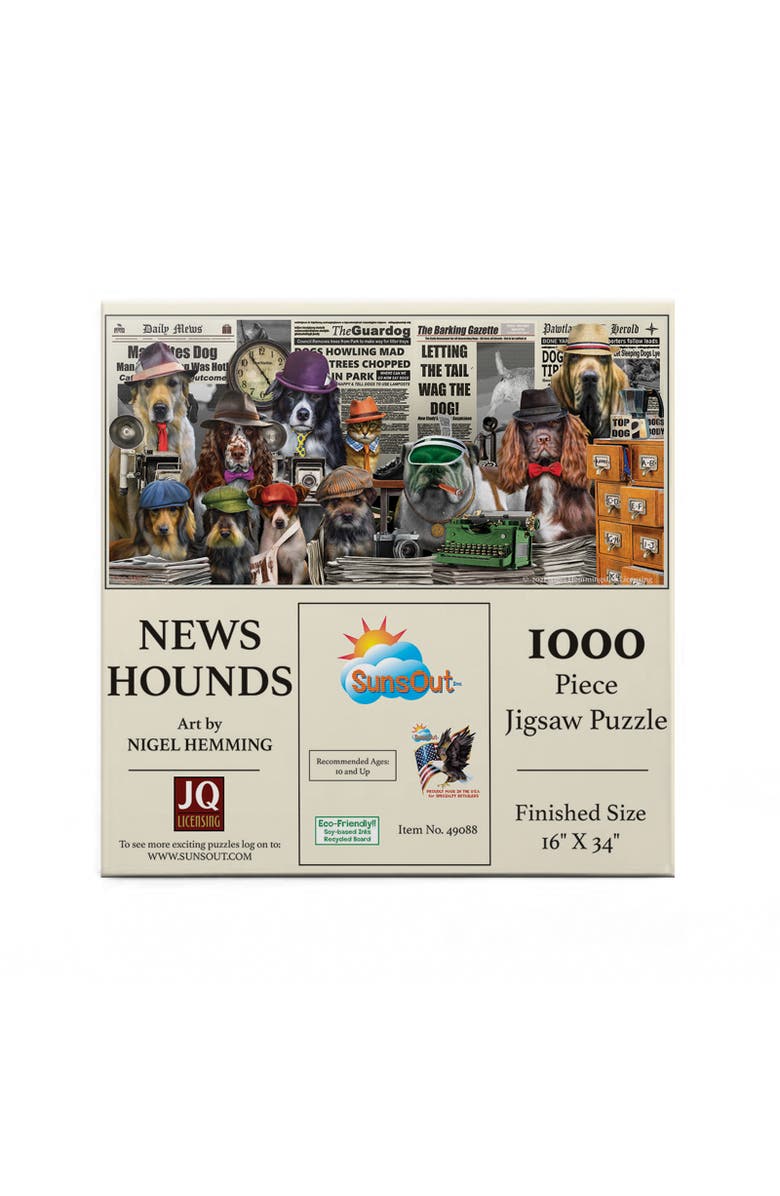 Sunsout NewsHounds 1000 piece Jigsaw Puzzle for Adults, Alternate, color, Multicolor