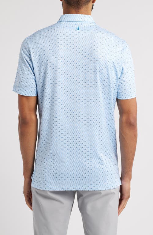 Johnnie-o Nc Time Abstract Print Prep-formance Polo In Maliblu