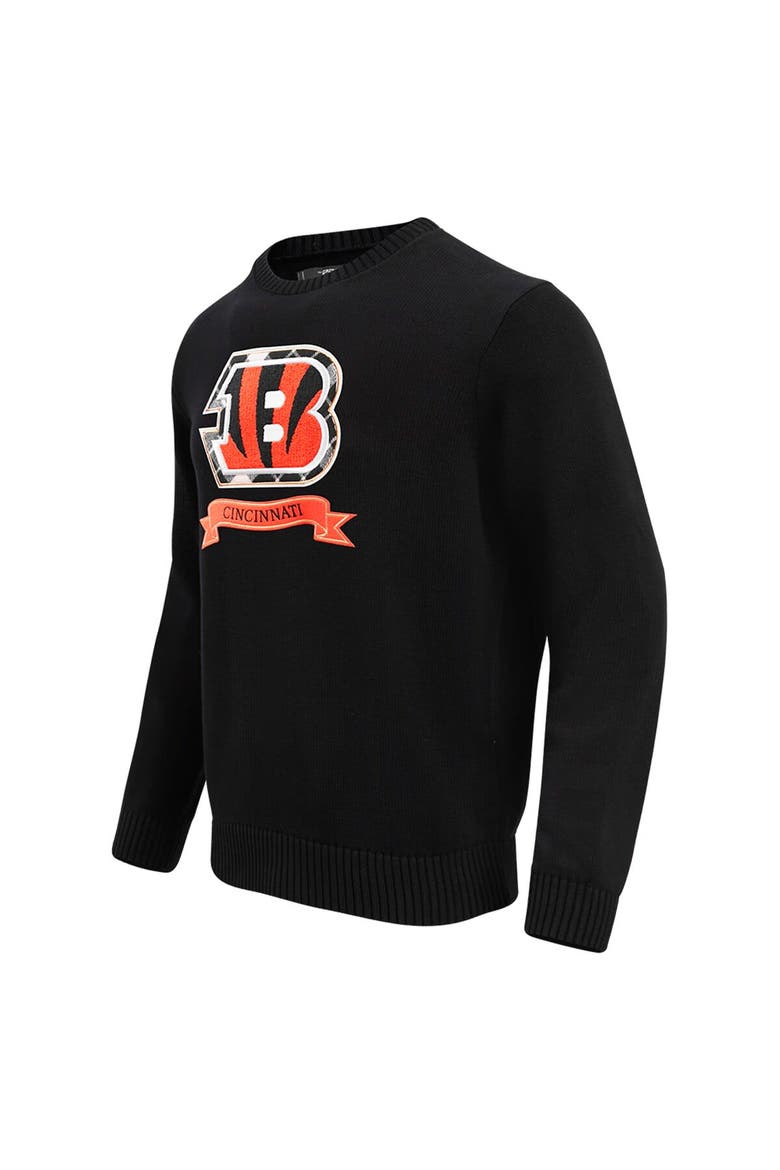 Men's Pro Standard Black Cincinnati Bengals Prep Knit Sweater, Alternate, color, Black