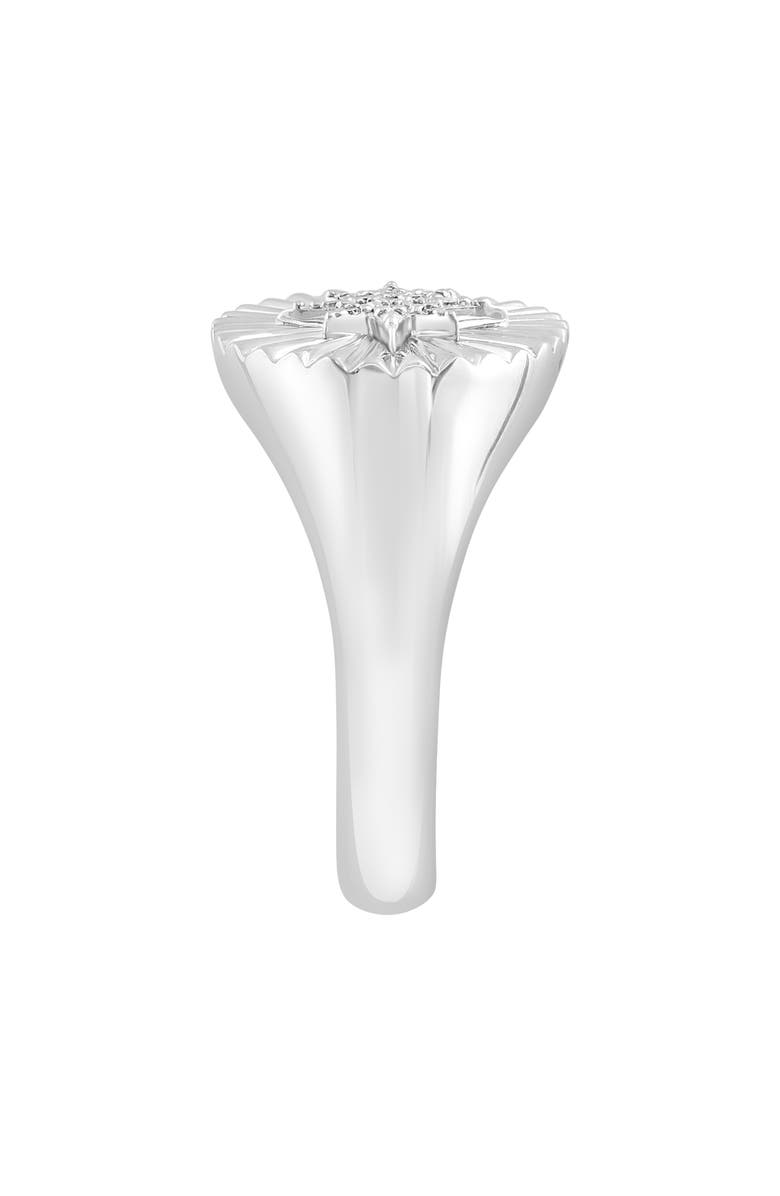 EFFY Sterling Silver Diamond Signet Ring, 0.04ct, Alternate, color, Silver