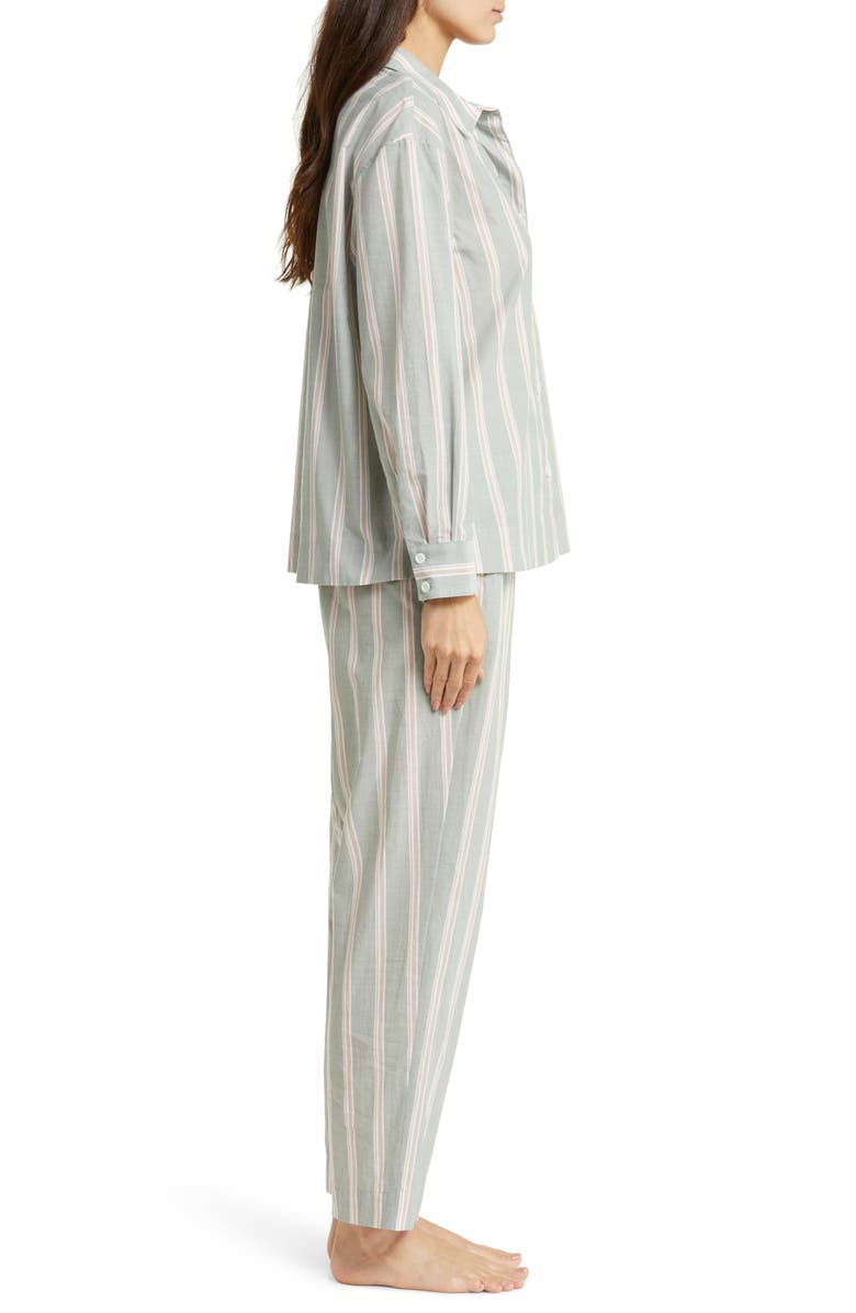 Eberjey Stripe Sandwashed Organic Cotton Pajamas, Alternate, color, 
