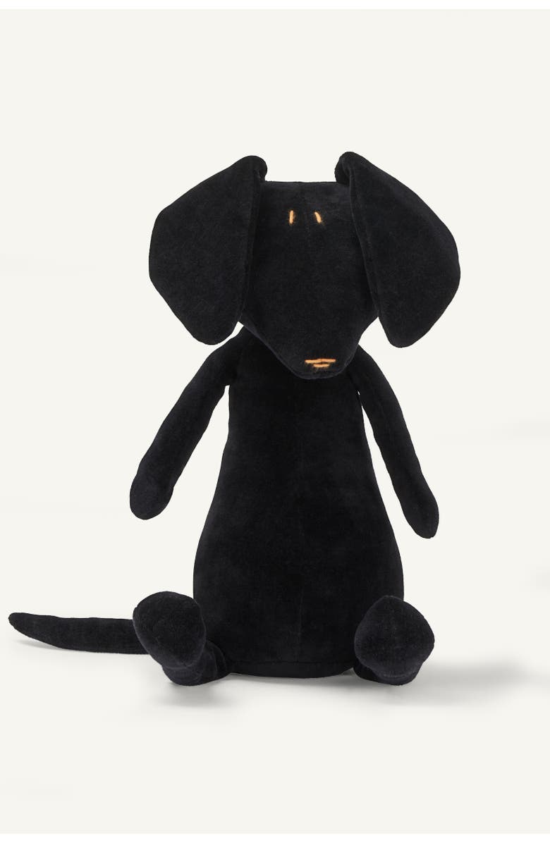 ADADA Scott, the dachshund dog stuffed animal with grey scarf, Alternate, color, Charcoal