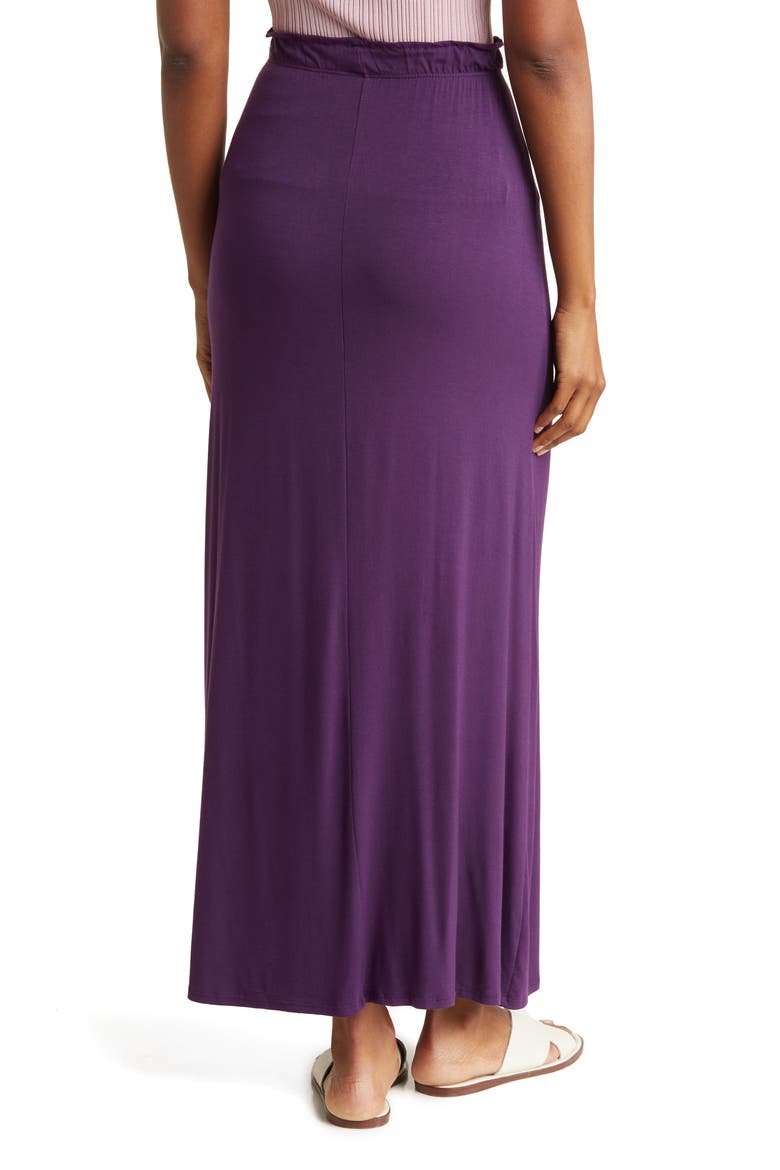 One Slit Ruffle Maxi Skirt, Alternate, color, RHODONITE