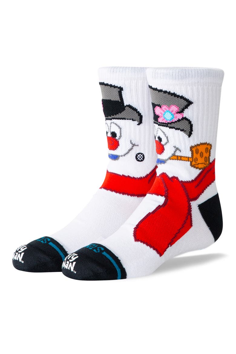 Kids' Frosty Crew Socks, Alternate, color, WHITE