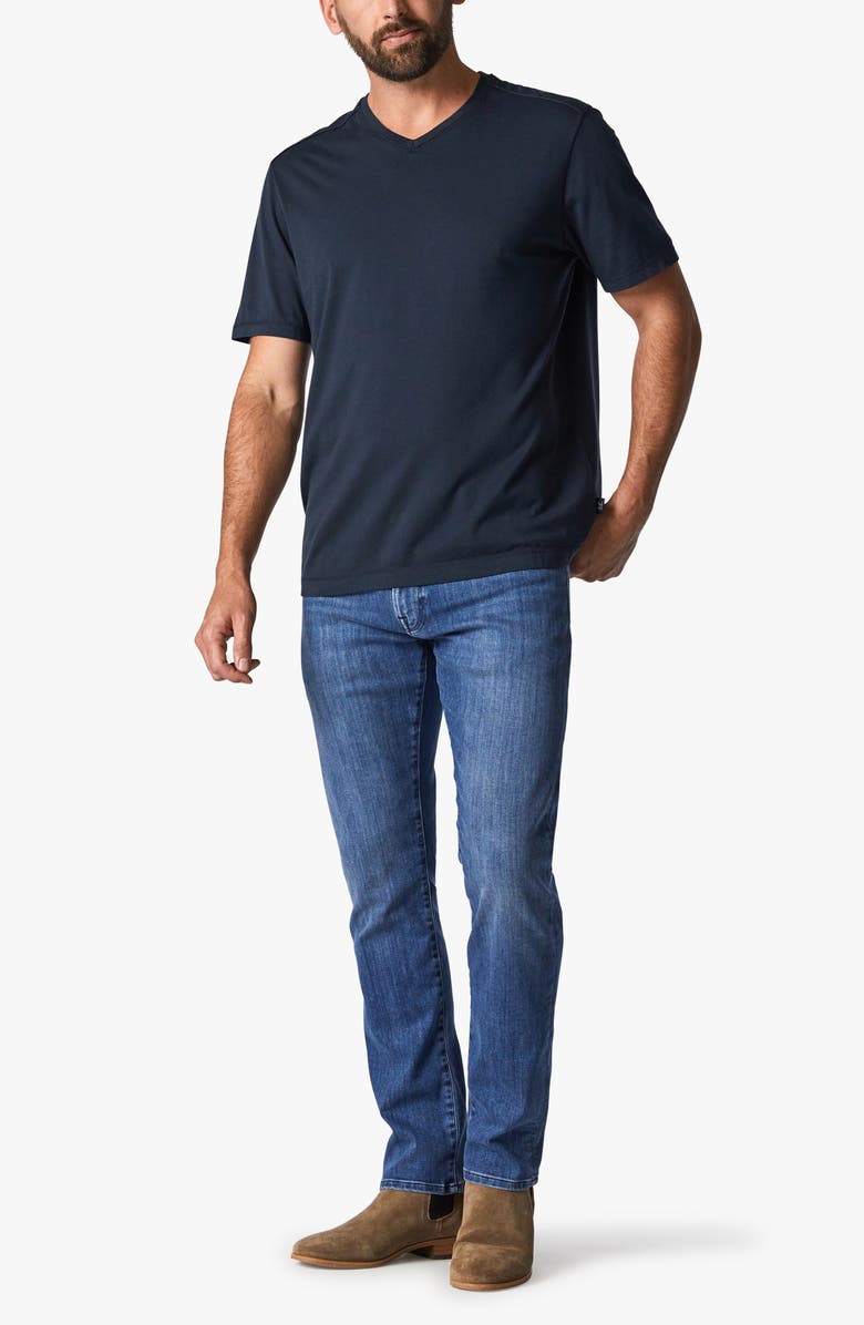 34 Heritage Deconstructed V-Neck Pima Cotton T-Shirt, Alternate, color, Blueberry