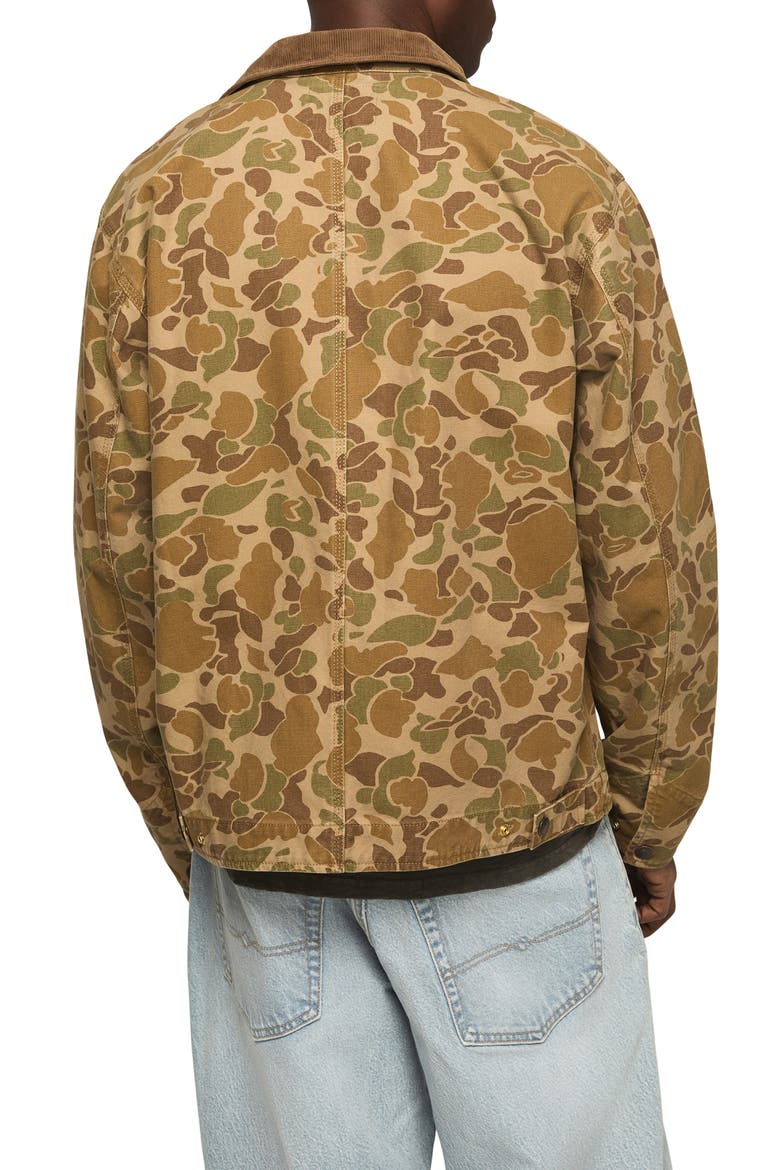 Camo Cotton Canvas Zip Jacket, Alternate, color, CAMO MULTI