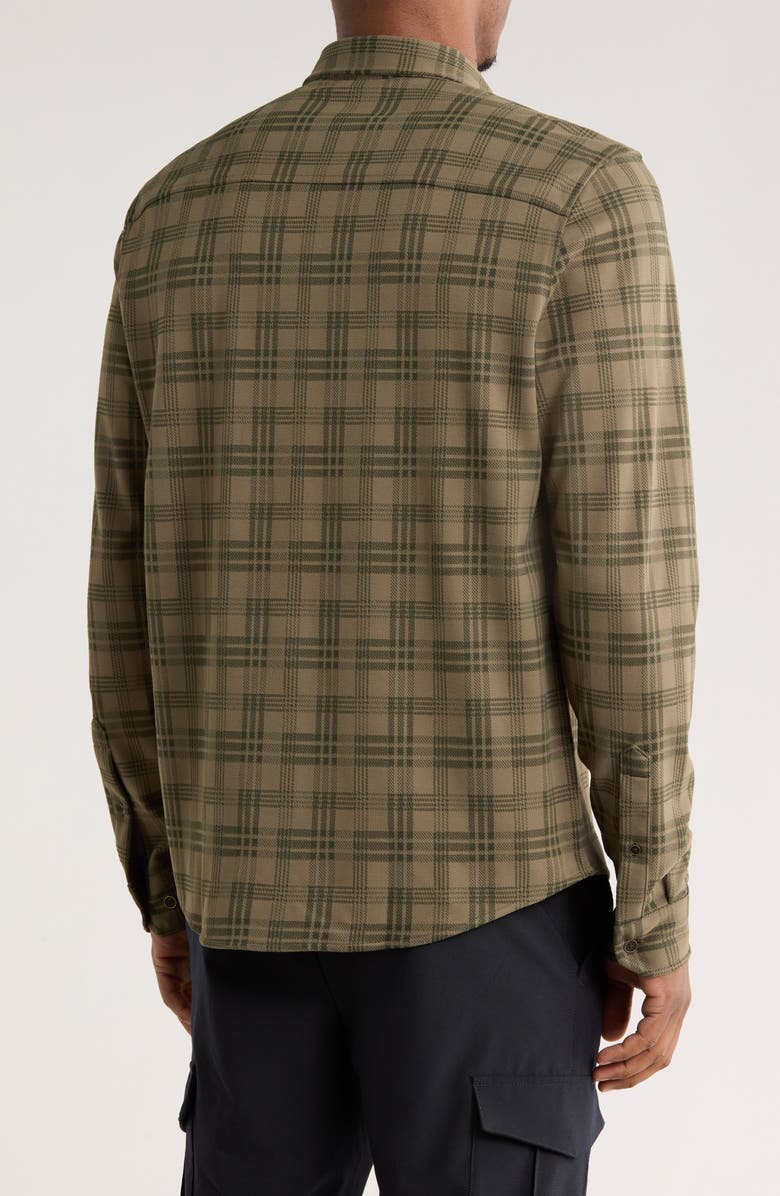 Rhone Hardy Check Flannel Button-Up Shirt, Alternate, color, Turtle Green Plaid