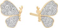Sara Weinstock 18k Gold Diamond Butterfly Stud Earrings