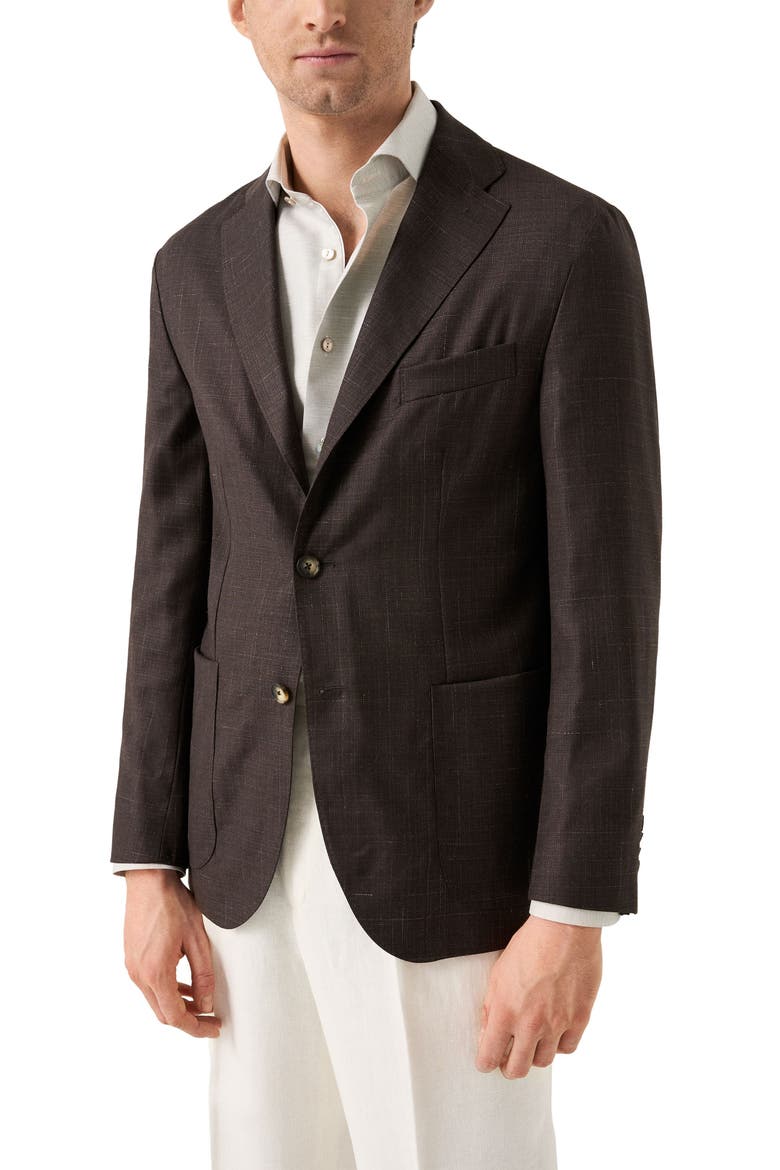 Wool & Silk Soft Jacket, Main, color, MEDIUM BROWN