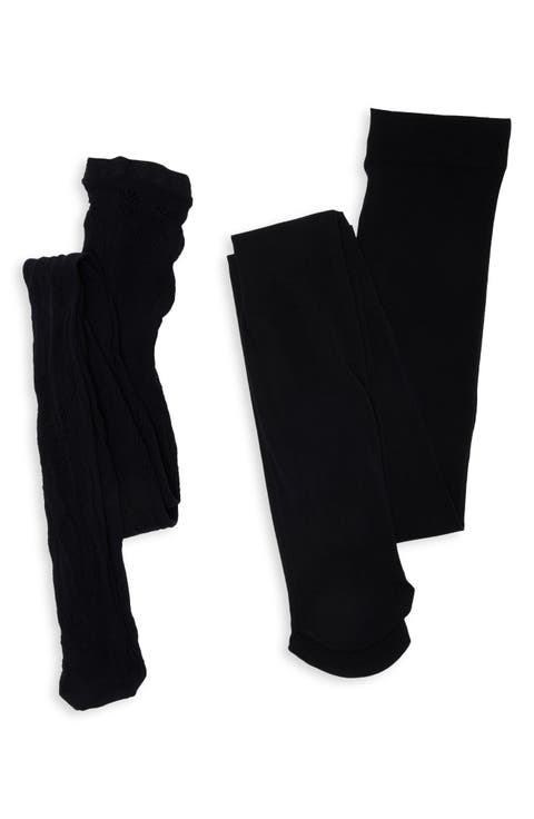 2-Pack Assorted Opaque & Openwork Tights