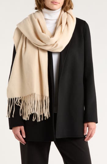 Nordstrom Rack Herringbone Wrap Scarf In Neutral