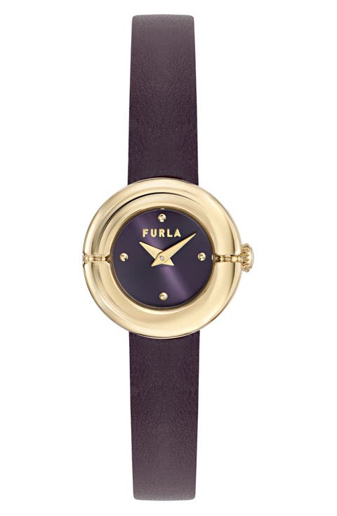 Leather Strap Watch, 24mm