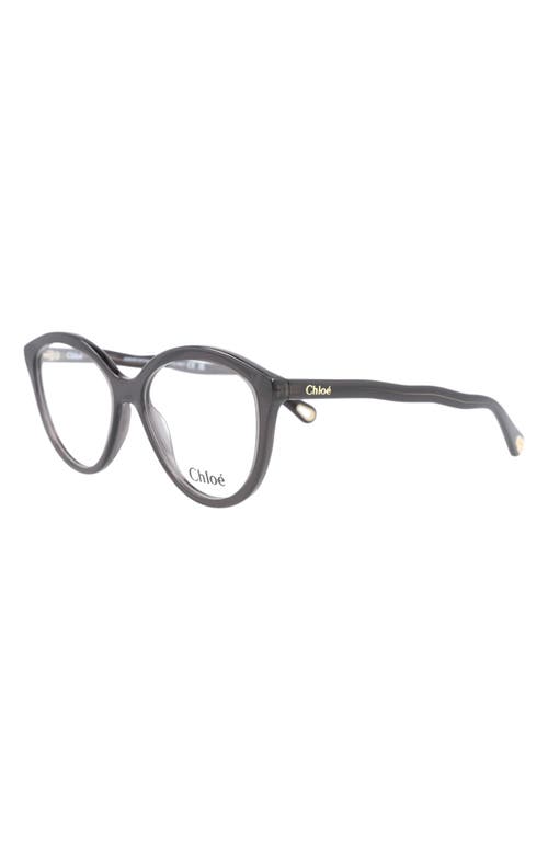 Chloé Cat Eye-frame Bio Acetate Optical Frames In Grey Grey Transparent
