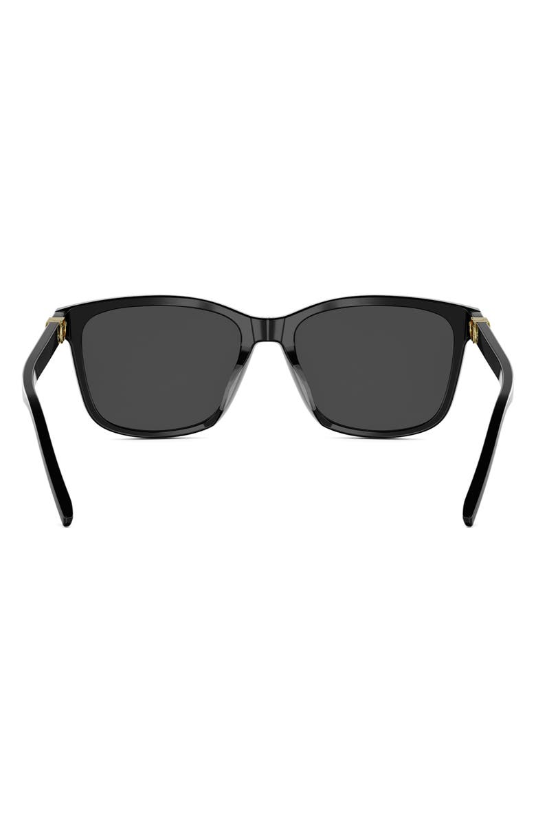 DIOR Petit CD S2I 54mm Rectangular Sunglasses, Alternate, color, Shiny Black / Smoke