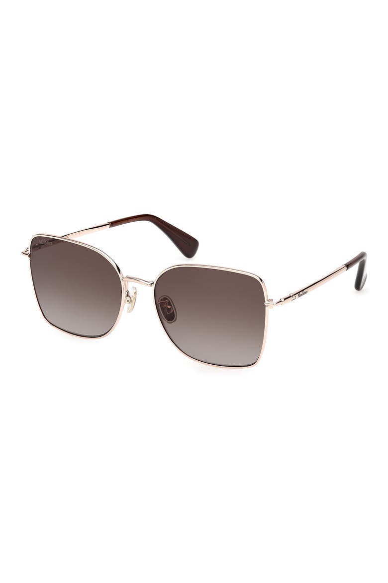 58mm Square Sunglasses, Alternate, color, ROSE GOLD / GRADIENT BROWN