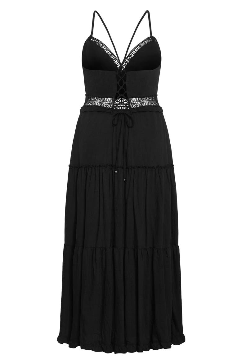 Aura Maxi Dress, Alternate, color, BLACK