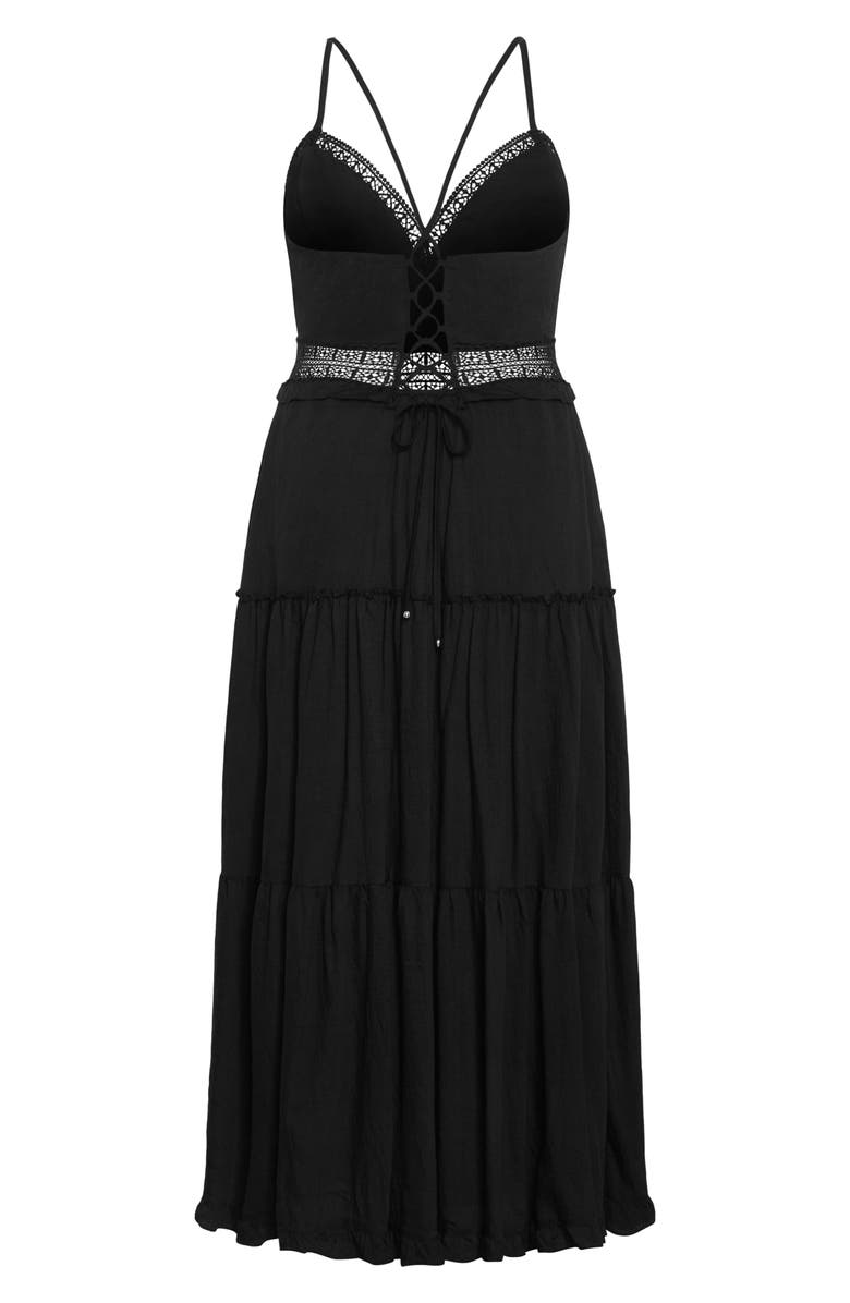 City Chic Aura Maxi Dress, Alternate, color, Black