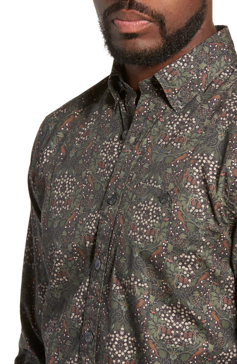Todd Snyder Classic Fit Thomas Mason Floral Sport Shirt, Alternate, color, 