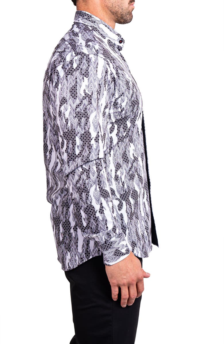 Maceoo Fibonacci Ascension Contemporary Fit Button-Up Shirt, Alternate, color, White